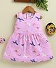 Annie Kids Interlock Knit Sleeveless Unicorn & Rainbow Printed Dress - Pink