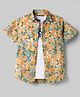 Pine Kids Cotton Woven Half Sleeves Floral Printed Shirt & T-Shirt - Multicolor