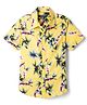 Pine Kids Cotton Woven Printed Shirts Half Sleeves Yellow 6-7 Years