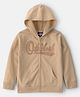 OshKosh B'gosh Cotton Knit Zip-Up Hoodie with Logo Tan 8-9 Years