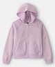 OshKosh B'gosh Cotton Knit Hoodie with Embroidered Logo Purple 7-8 Years