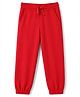 OshKosh B'gosh Cotton Woven Ankle Length Solid Joggers Pant- Red