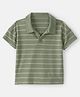OshKosh B'gosh Cotton Woven Polo Shirt Striped Green 2-3 Years