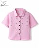 Arias Cotton Woven Tops with Stone Detailing Pink 12-14 Years