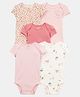 Carter's Cotton Woven Half Sleeves Striped & Printed Onesies Pack of 5 (Color May Vary)