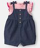 Carter's Woven Solid Dungaree & Half Sleeves Inner Tee - Blue