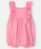 Carter's Cotton Woven Eyelet Sleeveless Solid Romper - Pink