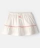 Carter's Cotton Woven Above Knee Length Skirt With Lace Detailing - White