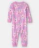 Carter's 100% Cotton Woven Full Sleeves Sleepsuit with Floral Print - Pink