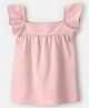 Carter's Cotton Woven Top Flutter-Sleeve Seersucker 2T Pink 4-5 Years