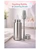 JoyBuzz Stainless Steel Baby Feeding Bottle with Cleaning Brush | BPA Free | Leak Proof | Anti-Colic | 0 Months+