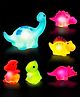 Happy Hues Light Up-Floating Dinosaur Bath Toys for Toddlers & Infants  Waterproof & Mold free Animal Set for Tub, Pool & Sensory Play  6 Pcs Multicolor