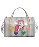 HAPPY HUES Magical Unicorn Rainbow Wings Pastel Duffel Bag for Girls - Sparkly Glitter Hearts & Detachable Strap - Ideal for Travel, Picnic & Dance Class 5+ Years