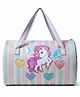 HAPPY HUES Magical Unicorn Rainbow Wings Pastel Duffel Bag for Girls - Sparkly Glitter Hearts & Detachable Strap - Ideal for Travel, Picnic & Dance Class 5+ Years
