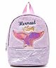 HAPPY HUES 11 Inches Magical Mermaid 5.25L Mini Backpack, Waterproof Preschool Bag for Girls Ages 2-6 Years with Shiny Mermaid Tail & Adjustable Straps-Lilac