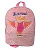 HAPPY HUES 11 Inches Magical Mermaid 5.25L Mini Backpack, Waterproof Preschool Bag for Girls Ages 2-6 Years with Shiny Mermaid Tail & Adjustable Straps-Pink