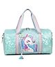 Happy Hues Unicorn Sparkle Duffel Bag for Girls, Shiny Sequin Kids Travel Bag with 3D Quilted Design, Perfect for Dance, Gym, Sleepovers & Travel- Teal Bule