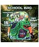 Elecart 15 Inches Dinosaur School Backpack for Kids | Lightweight Polyester Bag | 2 Compartments | Ergonomic Padded Straps | Boys & Girls Preschool Primary (Green)