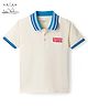 Arias Cotton Knit Polo T-Shirt with Placement Embroidery White 2-3 Years