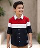 Pine Kids Cotton Woven Solid Shirts Roll Up Sleeves Navy Blue 6-7 Years