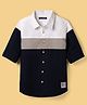 Pine Kids Cotton Woven Shirt Color Block Half Sleeves Navy Blue 5-6 Years