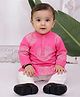 KID1 Cotton Woven Full Sleeves Circle Printed Kurta & Pyjama Set - Pink