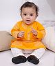 KID1 Cotton Woven Full Sleeves Circle Printed Kurta & Pyjama Set - Orange
