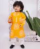KID1 Cotton Woven Full Sleeves Circle Printed Kurta & Pyjama Set - Orange