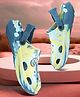LIBERTY Lucy & Luke Kids Back Strap Closure Clogs With Applique - Teal Blue