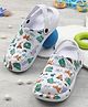 Liberty Lucy & Luke Kids Back Strap Closure Dino Printed Clogs - White