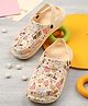 Liberty Lucy & Luke Kids Back Strap Closure Bunny Printed Clogs - Beige