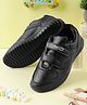 LIBERTY Force 10 Kids Printed Velcro Closure School Shoes - Black