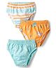 Babyhug 100% Cotton Knit Striped & Sea Life Printed Briefs Pack Of 3 - Multicolor
