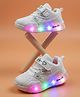 FEETWELL SHOES Hearts Designed Velcro Closure LED Shoes - White