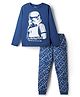Pine Kids Single Jersey Knit Full Sleeves Star Wars Printed T-Shirt & Pyjama Night Suit- Blue
