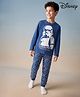 Pine Kids Single Jersey Knit Full Sleeves Star Wars Printed T-Shirt & Pyjama Night Suit- Blue