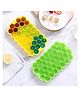 ULIFESTYLE Ice Cube Tray for Freezer Flexible Silicone Honeycomb Design Ice Cube 17 Cavity Mould Box for Home Kitchen Office - Multicolor 1pc