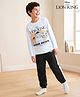 Honeyhap Disney Single Jersey Knit Full Sleeves Pyjama Set with Lion King Graphics - White & Black