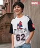 Pine Kids Marvel Single Jersey Knit Half Sleeves T-Shirt with Spider-Man Graphics - White