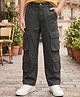 Arias Cotton Elastane Twill Woven Full Length Solid Trouser With Cargo Pockets - Olive Green