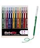 WISHKEY Glitter Sparkle Gel Pens Set, Multicolor Glitter Pen for Art and Craft, Glitter Color Pen with Fine Tip for Detailed Drawing, 1.0mm (Pack of 12, Multicolor)