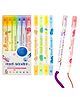 WISHKEY Double Head Fruit Scented Marker Pens, Water-Based Non-Toxic Ink, Quick Drying Dual Tip Highlighter Pens for Multipurpose (Pack of 6, Multicolor)