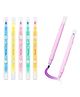 WISHKEY Double-Head Erasable Marker Pens, Non-Toxic Ink, Quick Drying Colorful Highlighter Pens for Multipurpose, Stationery Items  (Pack of 6, Multicolor)