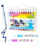 WISHKEY Acrylic Marker Pen Set of 24 Shades, Water Based Non-Toxic Waterproof Ink, Smudge Proof Colorful Marker Pens for Art Works, Drawing, Painting, Calligraphy (Pack of 24, Multicolor)