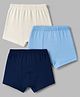 Babyhug 100% Cotton Knit Briefs Pack of 3 - Navy Blue, White & Light Blue