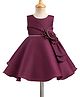 Bluebell Tissue Woven Sleeveless Party Dress With Floral Applique - Wine