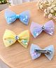 NEOBABY Set Of 4  Bow & Confetti Applique Detailed Sequins Embellished Hair Clips - Multi Colour