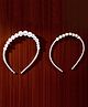NEOBABY Set Of 2 Pearl Embellished Hair Bands - White