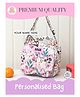 Rosada Lilac Garden DIY Personalised Insulated Tiffin Bag for Kids, Water Resistant Lunch Bag with Alphabet Name Kit, Sling Strap & Thermal Inner  Onesize