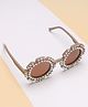 KIDLINGSS Stones Embellished Round Sunglasses - Beige
